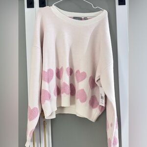 Cyrus SOFT Pink Heart Sweater